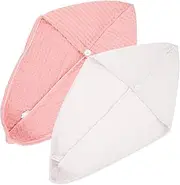 CANIGHT Hair Drying Cap Set 2pcs Microfiber Hair Dry Towel Wrap Soft Comfortable Shower Hat