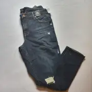 Silver Jeans Co. Plus Avery Destructed Skinny Jeans Dark Sandblast
