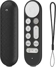 USTIYA Case for Google TV Streamer 4K 2024 Remote Control Case Smart Shockproof Cover Accessories (Black)