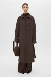 Dia Car Single-Breasted Coat in Bitter Chocolate - CAMILLA AND MARC® C&M