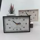 Portable Analog Alarm Clock Silent Non Ticking Small Clock for Home Decor
