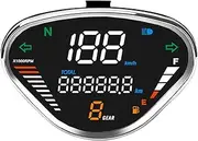 KIADZIE Motorcycle Meter 12V Digital Odometer LCD Display Digital Speedometer Tachometer for Honda DAX 70 CT50 CT70 Jialing70