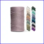 Thick Single Strand Recycled Macrame Cord - 4mm x 547 Yards in Dusty Lavender