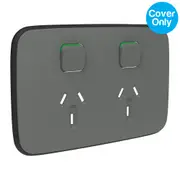 Clipsal Iconic Essence Double Powerpoint Skin Ash Grey