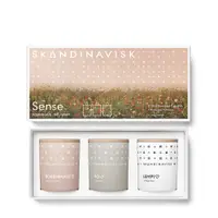 在飛比找PChome24h購物優惠-Skandinavisk SENSE感官 香氛蠟燭三入禮盒(