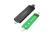 Simplecom NVMe SATA M.2 SSD to USB 3.2 Gen 2 Dual USB Connector Enclosure (SE522)