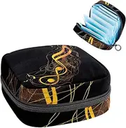 Sanitary Napkin Storage Bag,Period Bag,Pad Bag,Colored Music Notes,Period Pouch