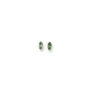 14k White Gold 7x3.5mm Marquise Emerald Earrings