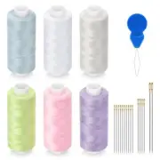 6 Pcs Sewing Thread Kit, 400 Yards Each Spool 402 Polyester Thread with Sewing