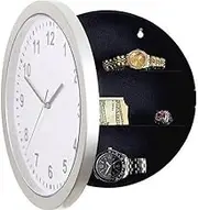 AIMALL Jewelry Clock Safe Wall Clock, Creative Hidden Money Storage Box, 9.84 x 2.76 Inch Secret Safe with Clock for Living Room, Wall Mount Storage Box