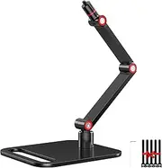 DAWASAPAT Projector Stand Desktop Foldable Stand with 1/4-Inch Thread, Height Adjustable and 360-degree Rotation Compatible with Most Under 2.2lbs Projectors for Home, Office