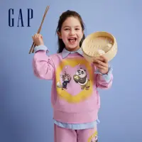 在飛比找momo購物網優惠-【GAP】女童裝 Gap x 功夫熊貓聯名 Logo印花圓領