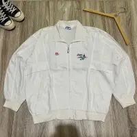 在飛比找蝦皮購物優惠-亞瑟士 風衣 ASICS 復古全白夾克 wb vtg