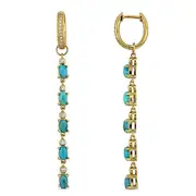 Julianna B. Composite Turquoise Linear Drop Earrings at Nordstrom One Size