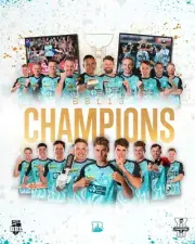 Brisbane heat BBL T20 CRICKET CHAMPIONS TEAM PLAYERS POSTER,BAT BALL,BARGAIN,1
