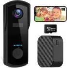 2K Video Doorbell CameraBattery Powered with 2.4GHZ WiFi,AI&PIR Motion Detection