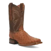 DAN POST Men's ALAMOSA DP4874 11" Full Quill Ostrich Boot, Bay Apache, SZ 12 EW