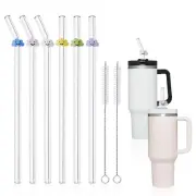 6 Pack Replacement Glass Straws for Stanley 40 oz 30 Tumbler Cute Cloud