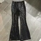 Anthropologie Joni All Over Sequin High Rise Flare Pants Size 6 NEW $188 Retail