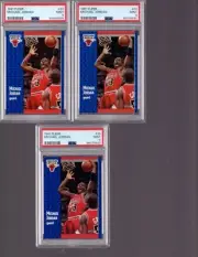 1991 Fleer MICHAEL JORDAN Bulls HOF #29 PSA 9 LOT X 3