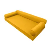 |SLIPCOVER ONLY|S6 Daybed Mattress Bolster Pillow Covers Piped Trim Queen AD108