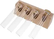 GREENADSCAPE 1 Set Coffee Bean Display Stand Coffee Bean Holders Clear Coffee Bean Storage Tube Glass Coffee Bean Storage Tubes Glass Coffee Containers Coffee Bean Tube with Wood Stand