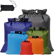 Fanxinzttc 6 Pack Waterproof Dry Bag Set, Outdoor Sacks Keep Gear Dry for Hiking, Backpacking, Kayaking, Swimming, Boating, Camping, Water Proof Bag Six Sizes and Colors