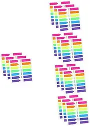 NUOBESTY 5pcs 6 Reading Strips Bookmarks Fluorescent Sentence Markers Portable Page Markers Learning Accessory Book Highlight Strips