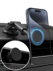 Car Phone Magnetic Mount, [New Upgraded Magnets] Dashboard & Vent Holder Phon...
