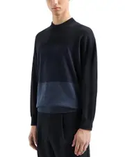 Emporio Armani Color Block Crewneck Sweater