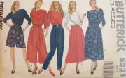 Butterick Sewing Pattern 5221 Misses Top Skirt Shorts Pants Sizes 6-10 VTG UNCUT