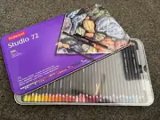 DERWENT Studio 72 Colour Pencils in Tin Art Drawing Crafts Adult Colouring Books