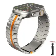 Titanium Color Band for Apple Watch Ultra2 & Ultra1 49mm Titanium Metal Bracelet