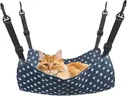 Adjustable Cat Hammock - Double Sided Hanging Pet Bed for Kittens, Ferrets and Hamsters | , Soft and Breathable Swing Bed for Puppies, Mice and Small House