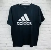 Adidas Men's Big Logo Graphic The Go To Tee Shirt Sleeve Shirt Size L Black