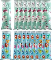 Biluer Pack of 16 Burp Bags, Vomiting Bags, Car, Poop Bags with Ring, for Children and Adults, Burp Bags for Nausea and Vomiting in the Car and On the Go 1500 ml Disposable Bags (Cartoon Style)