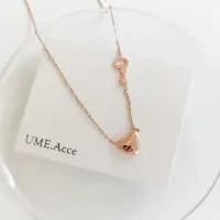 在飛比找momo購物網優惠-【UME.Acce】愛心鑰匙鈦鋼項鍊(鈦鋼 項鍊 鈦鋼項鍊 