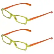 Calabria 837 Womens Metallic Reading Glasses +5.00 Lime (2 Pack) Vibrant Crystal