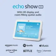 Echo Show 8 (Newest Model), with Spatial Audio, Smart Home Hub, and Alexa