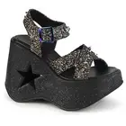 Pleaser Demonia 5" Star Platform Wedge Ankle Strap Sandals Women Dynamite/02