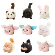 Plush Stuffed Keychain Little Flying Pig Bunnys Soft Pendant Keyring for Decor