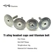 Bike Stem Top Cap Titanium Bolt M6*30 MTB Road Bicycle Headset Caps Cover TiTo