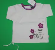 6 12 NWT Pumpkin Patch White Purple Flower Long Sleeve SHIRT Top Girls
