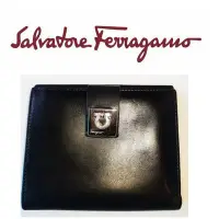 在飛比找Yahoo!奇摩拍賣優惠-真品 義大利SALVATORE FERRAGAMO 皮夾 短