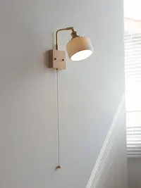 在飛比找松果購物優惠-日式原木壁燈 旋轉式床頭燈 多款燈罩可旋轉 客廳過道多功能 