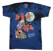 Scooby Doo New Adult T-Shirt -Zombie Island Zombies over Scared Scooby & Shaggy