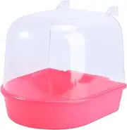 Gatuida Parrot Bath Tub Parakeet Bird Bath Bird Bath for Parakeets Cage Bird Bath Cage Bath Parrot Bath Cage Large Bird Bath for Parrot Cage Hanging Bird Bath for Cage Pet Bird Bath Red