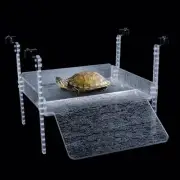 Adjustable Turtle Basking Platform, 16-19 Inch Wide, Slip L Transparent