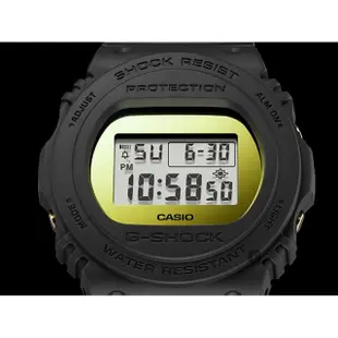 【CASIO 卡西歐】G-SHOCK 35周年 MIRROR DW-5700 經典王者手錶-鏡面金(DW-5700BBMB-1)