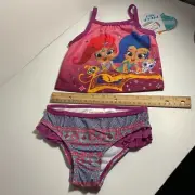 Girls Shimmer and Shine 2 piece swimsuit Tankini Size 2T Nickelodeon NWT #66